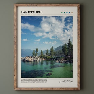 INSTANT DOWNLOAD • Lake Tahoe Digital Download • Fine Art Poster • Modern Home Decor • Nature Landscape Photography