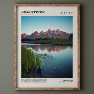 Grand Teton National Park Poster • Premium-Qualitäts-Fine Art Print • Matte Oberfläche • Modernes Wohndekor • Natur-Landschaftsfotografie