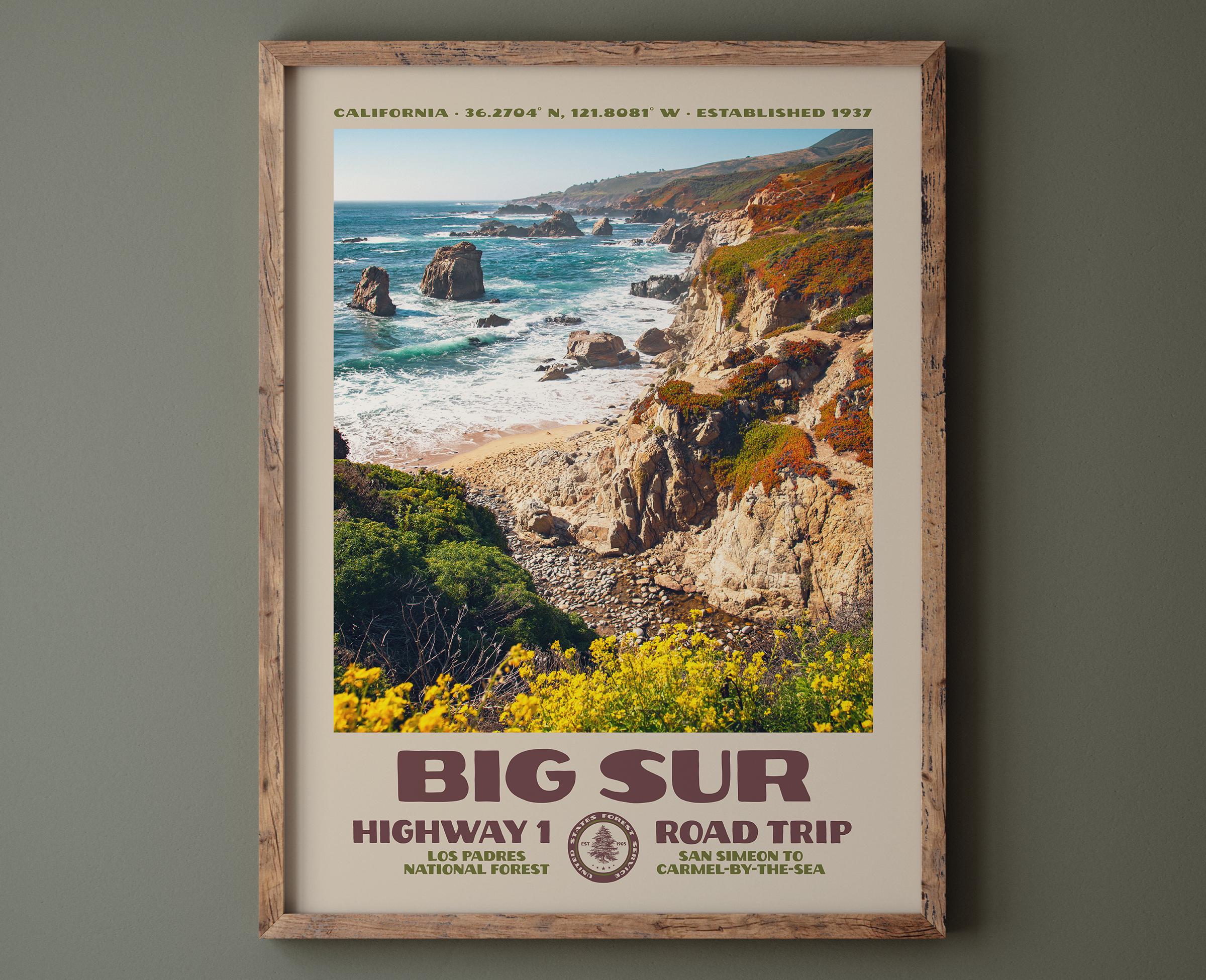 Big Sur Vintage Poster - Etsy