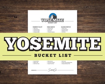 Yosemite Bucket List • PRINTABLE Checklist • Over 80 Locations to Visit at Yosemite National Park • US Letter PDF