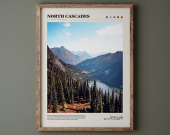 North Cascades National Park Poster • Pacific Northwest • Premium Quality Fine Art Print • Modern Home Decor • Nature Landscape Photography