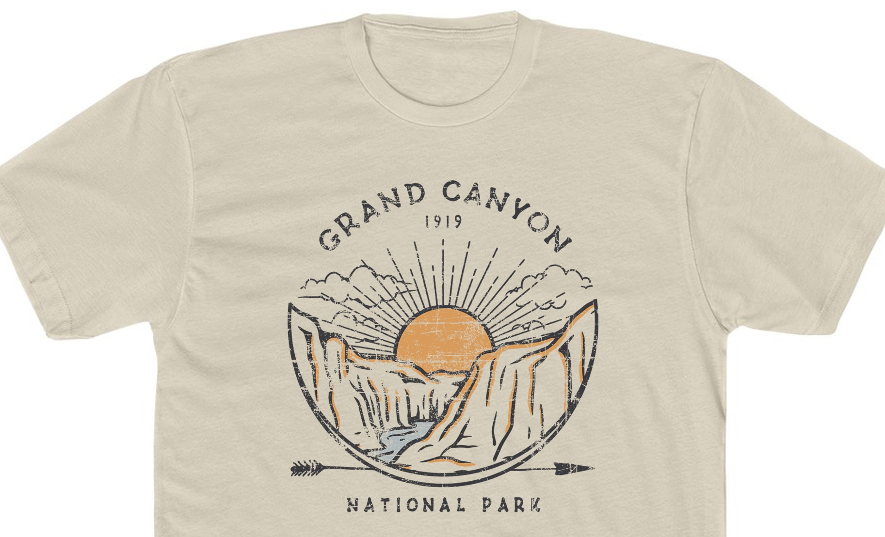 Grand Canyon National Park T Shirt for Men \u0026 Women Unisex 100% Cotton Crew  Tee Cream Color Retro Sunset Design - Etsy Canada