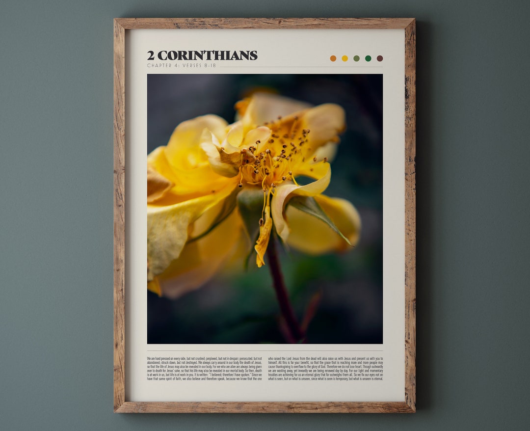 Bible Verse Poster • 2 Corinthians Scripture • Christian Fine Art Print ...