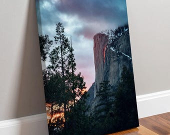 Yosemite Firefall Sunset Print / Canvas • El Capitan • Nature Landscape Photography Fine Art • National Park Original Art by Nate Dunlap