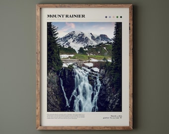 Mount Rainier National Park Poster • Mt Rainier • Pacific Northwest Decor • Premium Quality Fine Art Print • Nature Landscape Photography