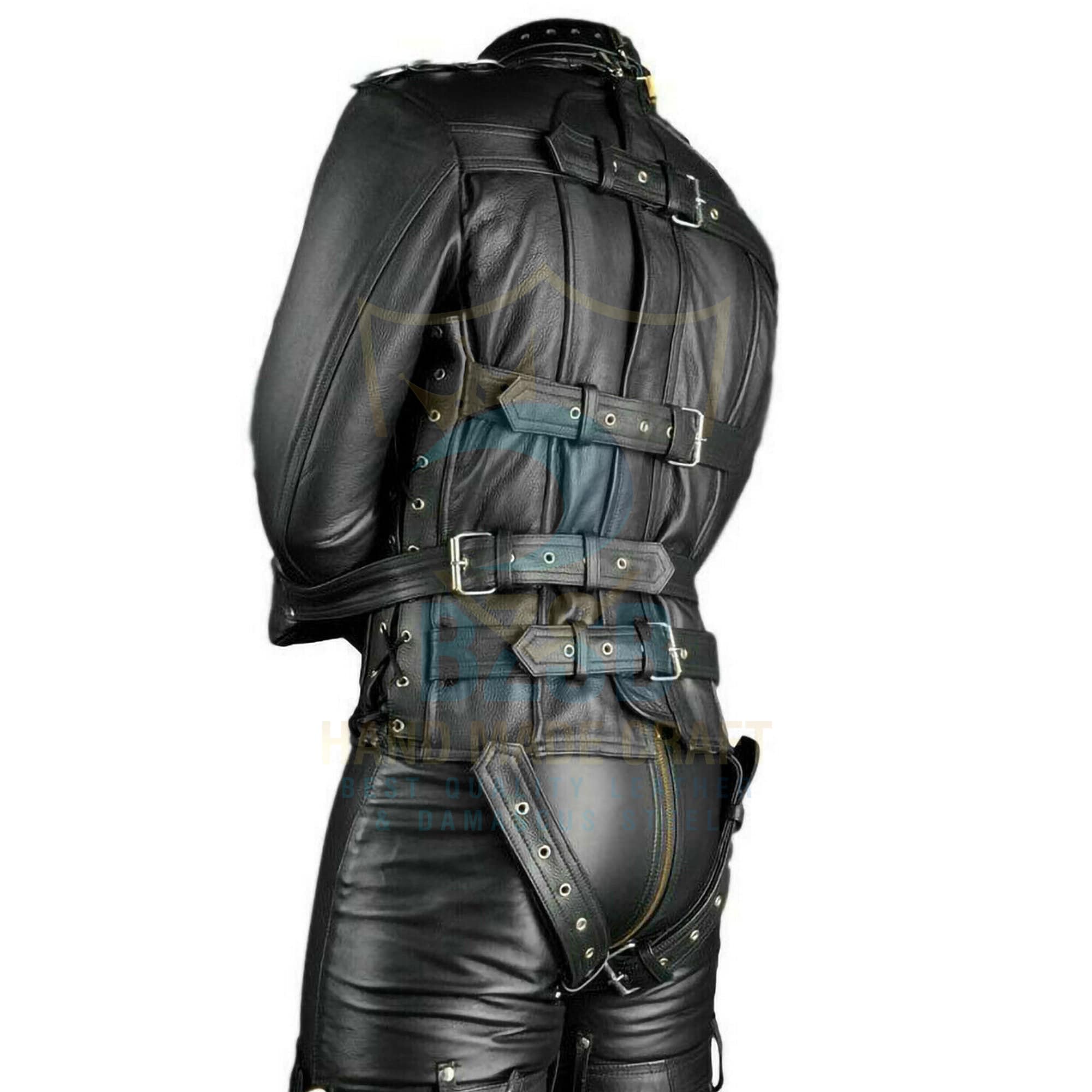 Men Real Leather Straitjacket Leather With Pant Heavy Duty Etsy UK