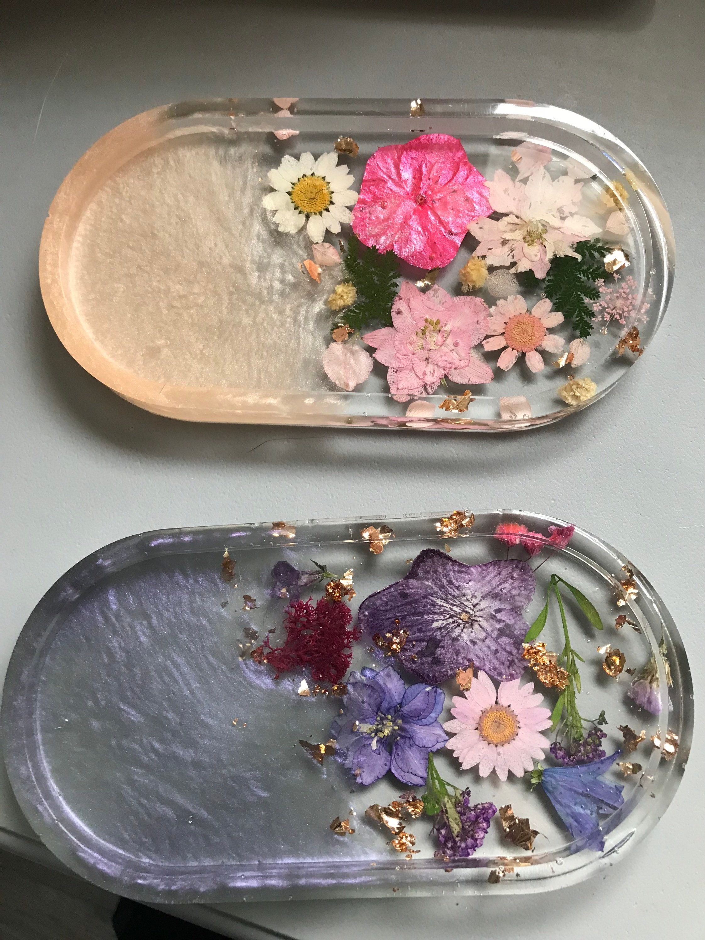 Resin trayfloral traypressed flower tray. Jewelrysoap dish Etsy