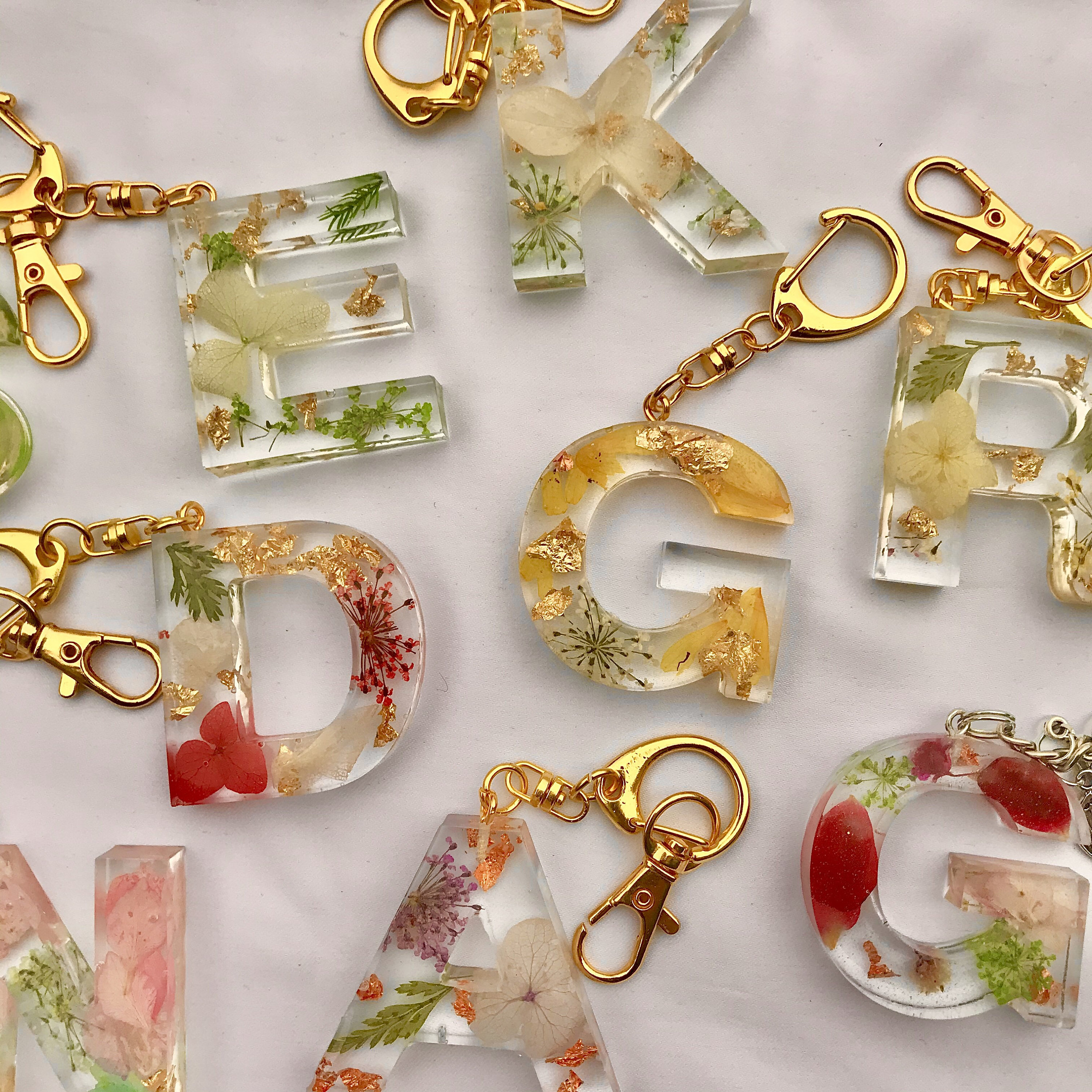 Llavero de la letra resina regalos keychain.custom lindo Etsy