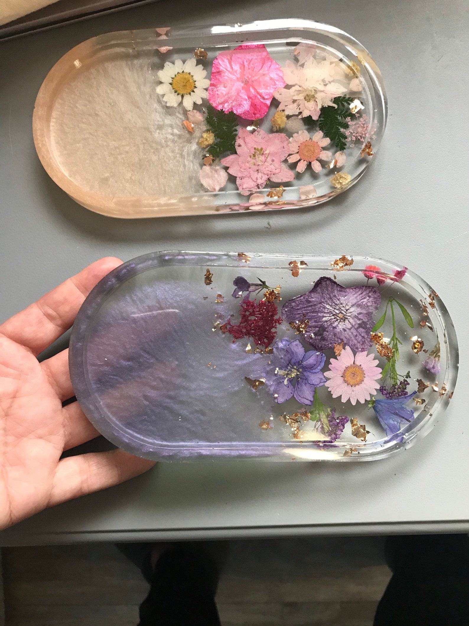 Resin Trayfloral Traypressed Flower Tray. Jewelrysoap Dish Etsy