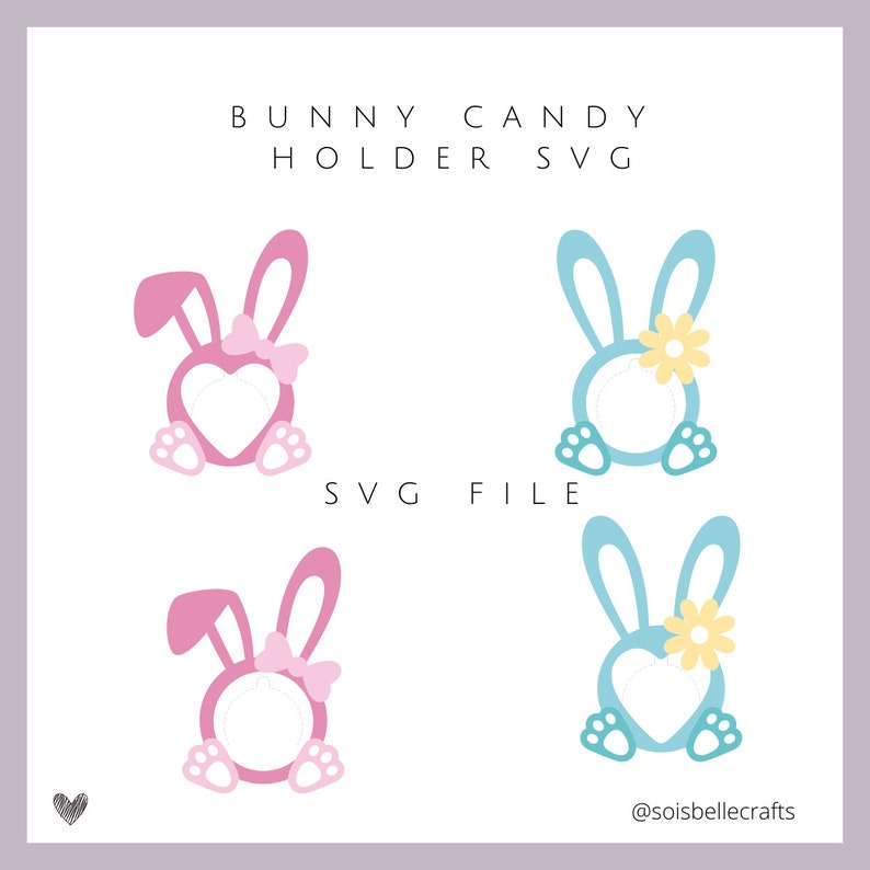 Bunny Candy Holder SVG - Etsy