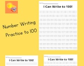 Number Writing Kindergarten Worksheet  / Kindergarten Math/ Preschool Math / Kindergarten Math Worksheet / Number Tracing / Writing practice