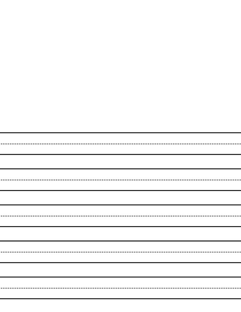 Kindergarten Lined Paper / Kindergarten Writing Paper / Handwriting