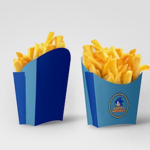 Sonic the Hedgehog Party Decoration Fries Containers, Sonic Birthday Fries Containers Printables [Digital]