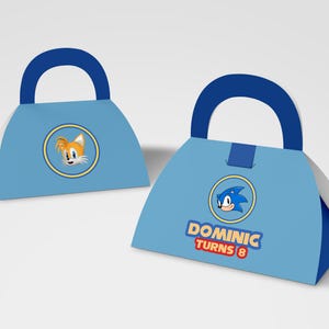 Sonic the Hedgehog Party Decoration Gift Box, Sonic Birthday Personalized Gift Box Printables [Digital]