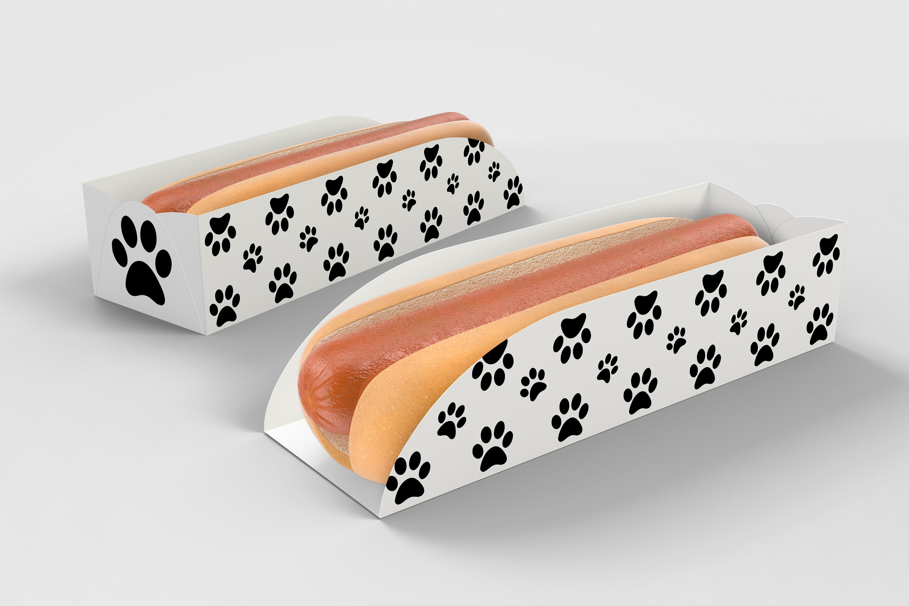 Paw Hot Dog Tray, Paws Hot Dog Sleeve, Paws Party Printables, Paw Party