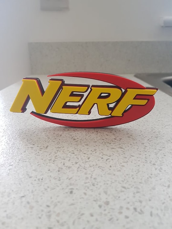 NERF 3D Printed Logo Sign 