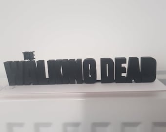 3D printed The Walking Dead  sign logo black or red