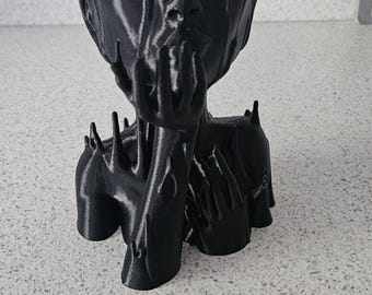 Melted Goddess Head Planter - Succulent Plant Pot - 3D Printed - Medusa - Melting Lady Woman Face Head Vase - House Plant Sculpture