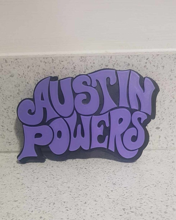 3D Printed AUSTIN POWERS Sign/logo - Etsy