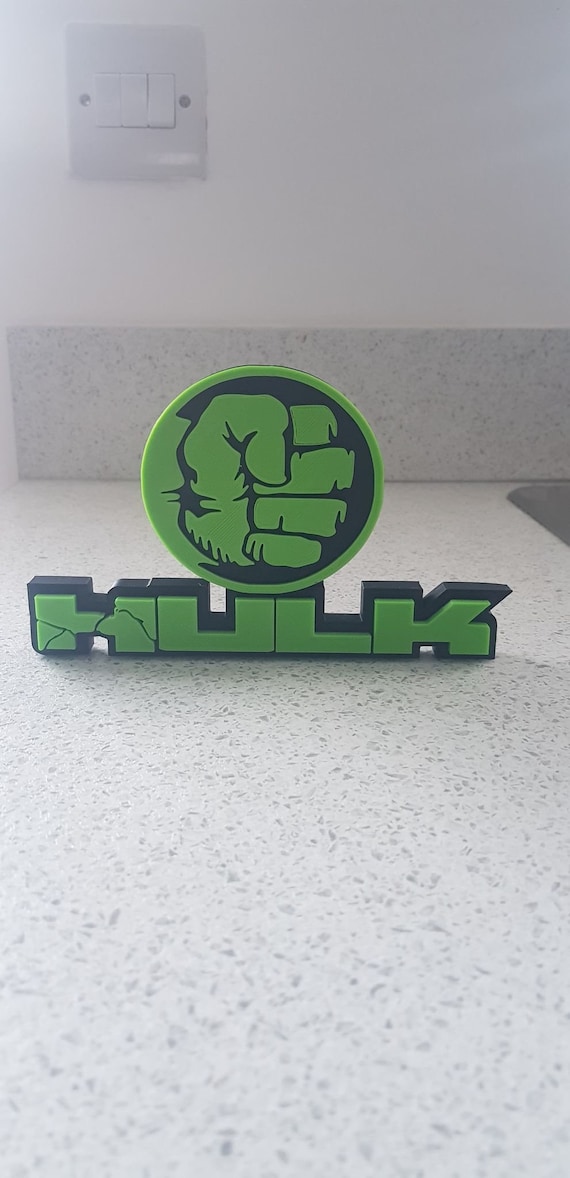 The Hulk Logo Sign 3D Printed Video Game Film Accessory Shelf - Etsy UK