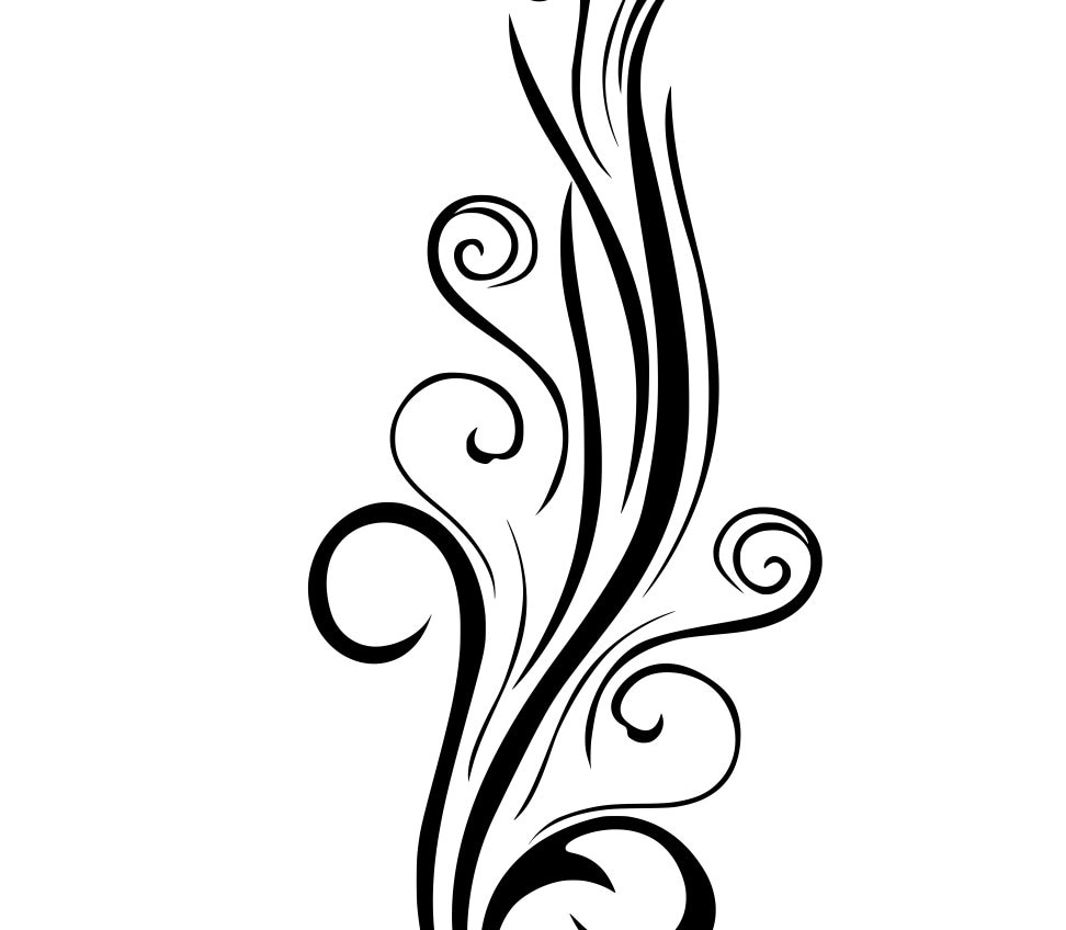 Swirly Vector Floral Swirl Decorative Vector Set - Etsy