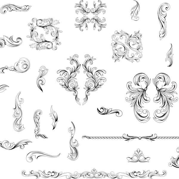 Baroque Style Vector Set