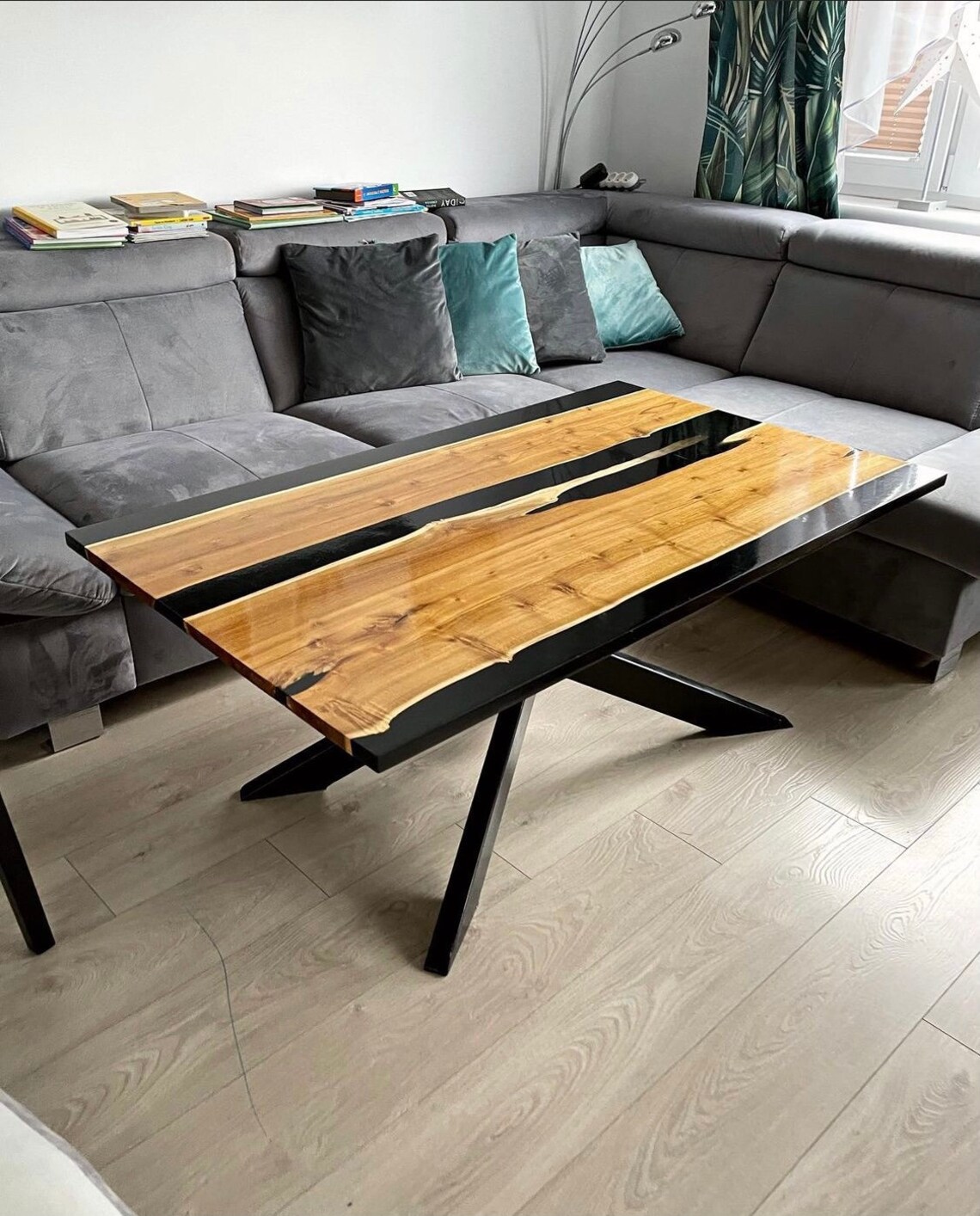 Custom Epoxy Coffee Table: Walnut/oak/cherry - Etsy