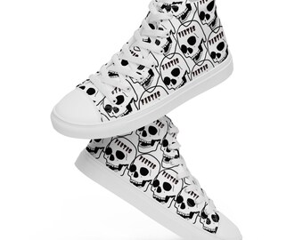 FABTAS Skull Men’s high top canvas shoes