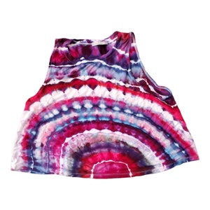 Womens L flowy geode tie dye crop top ice dye