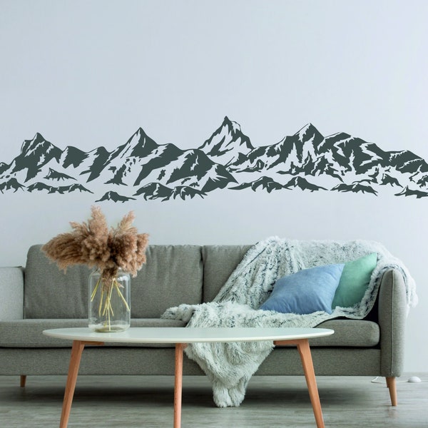 Mountain Wall Decal Etsy