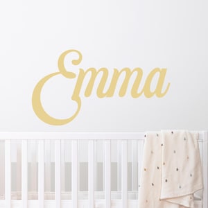 Custom name wall decal, last name sign, name decal, baby name sign, custom wall decal, wall decals nursery, name stickers, Emma