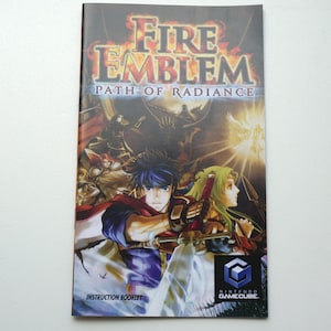 Manual for Gamecube, handmade reproduction manual,  Fire Emblem, replacement documents, nin, Path of Radiance, insert