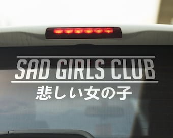 Sad Girls Club, Anime Car Decal, Anime Car Sticker, Anime, Anime Decal, Laptop Decal, Anime Sticker, Car Decals for Women