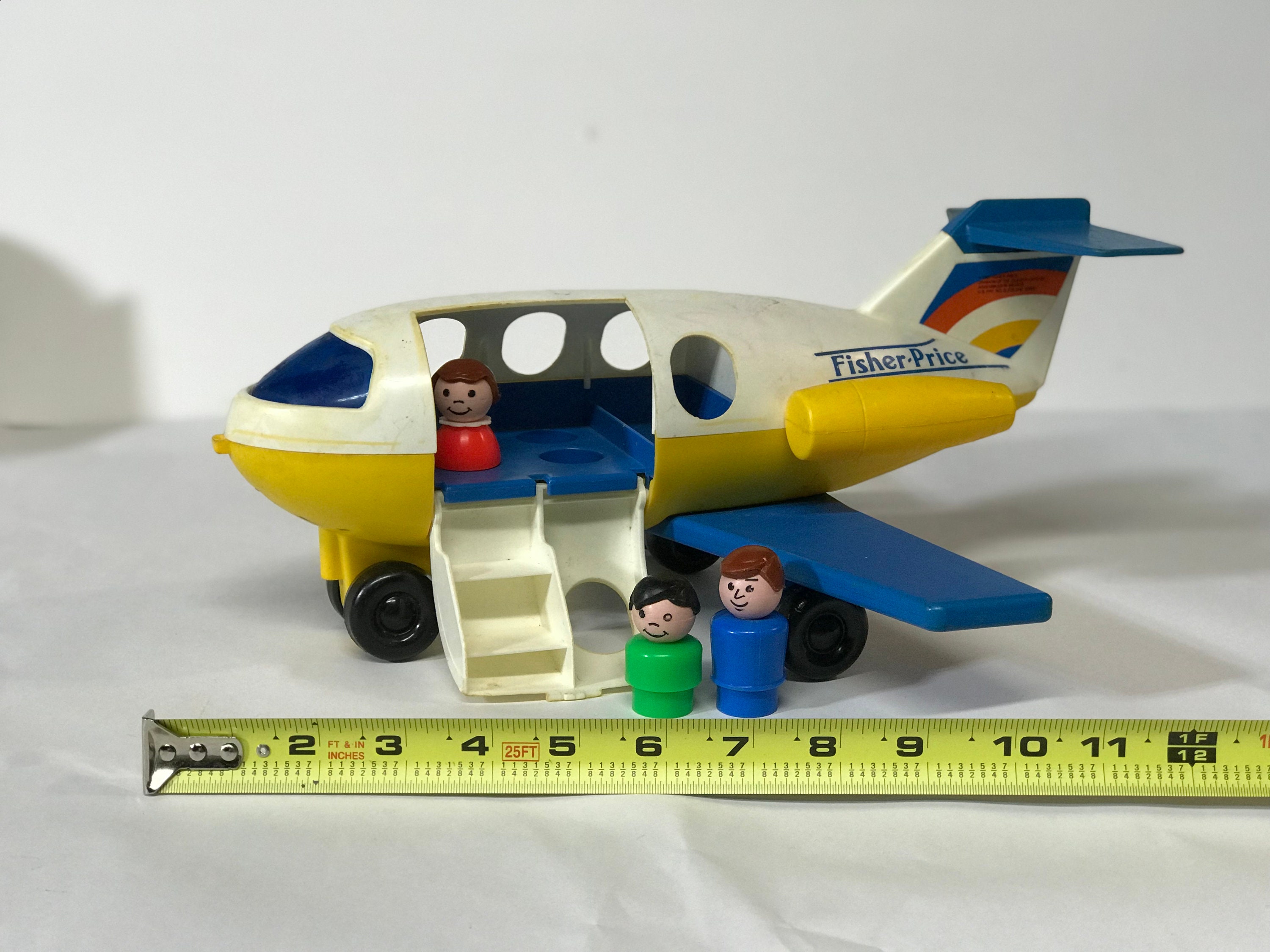 Vintage 1980 Fisher Price Little People Air Plane With Little