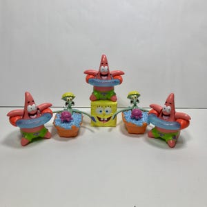 Lot of 6 Vintage SpongeBob SquarePants Burger King Toys 2000s Duplicates