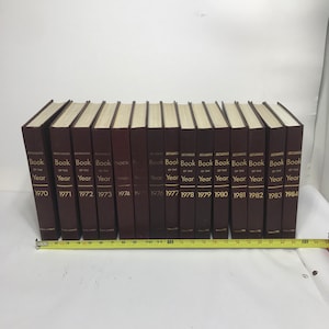 Britannica Book of the Year - Rare - 1970 - 1984 / Lot of 15 Books