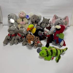 Vintage Coca Cola International Bean Bag Plush Animals 1999 Lot of 12 / Most with Tags