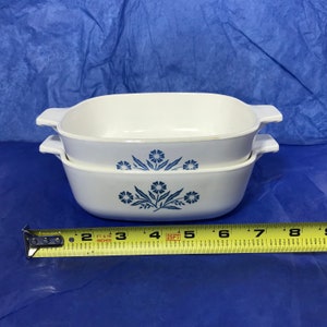 Vintage Corning Ware - Set of 2 / 1 qt / P-1-B / Cornflower Blue