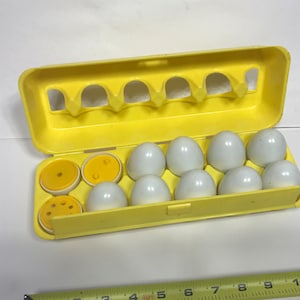 Vintage Playskool 1987 Carton of COUNTING EGGS - Almost Complete Set