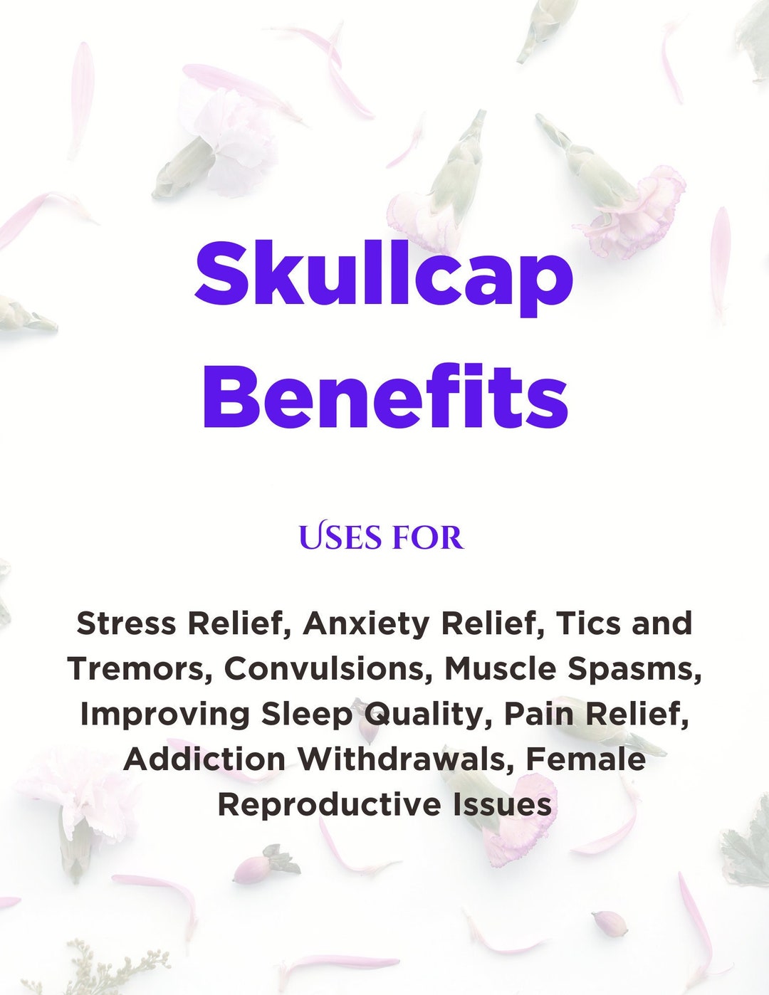 Skullcap Benefits Printable PDF How to Use Skullcap Tea / Etsy