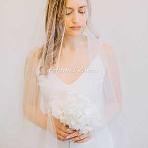 Stella - Extra Wide Veil, Tulle Veil, Extra Wide Wedding Veil, Wedding Veil With Blusher, Cathedral Wedding Veil, Chapel Wedding Veil