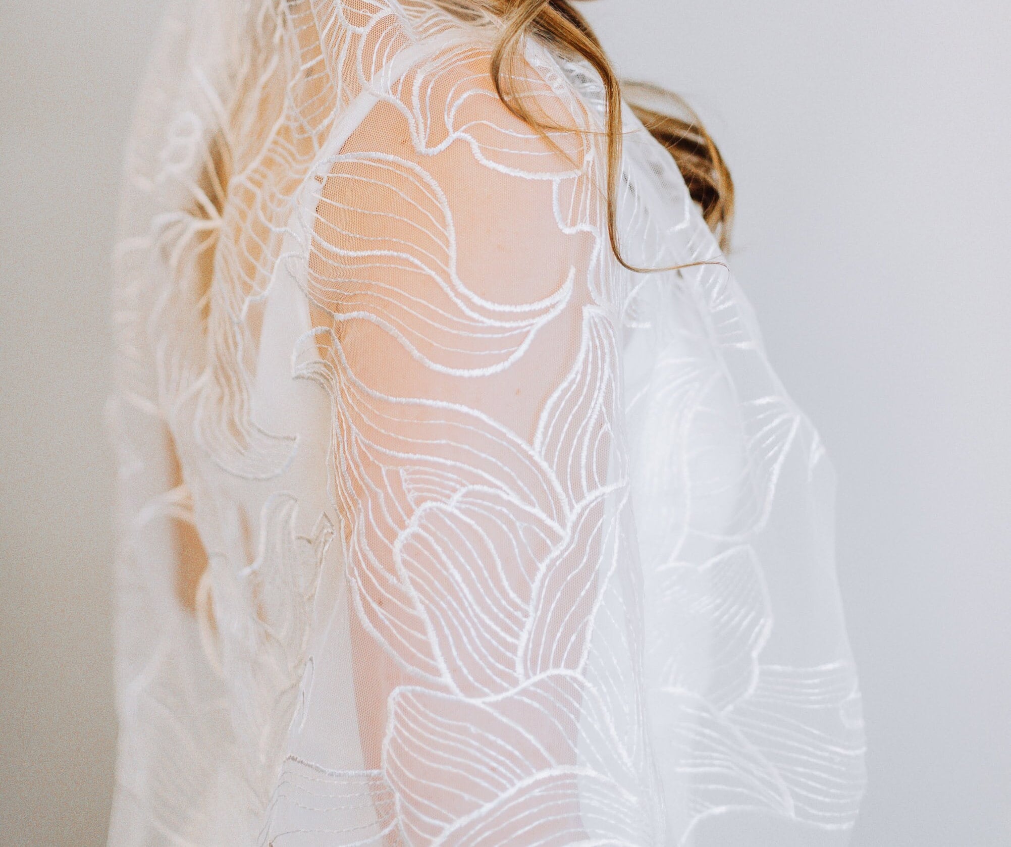Allover Lace Veil Allover Lace Wedding Veil Floral Wedding Veil Cathedral Wedding Veil Embroidered Weddigng Veil bride cape -The Margot Veil