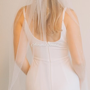 Sylvie -Dew Drop Veil, Rain Drop Veil, Cathedral Veil, Cathedral Wedding Veil