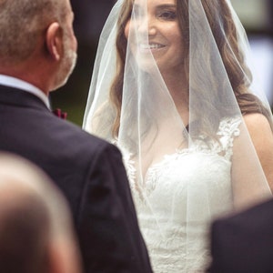 Handmade Tulle Drop Wedding Veil: Cathedral or Fingertip Length