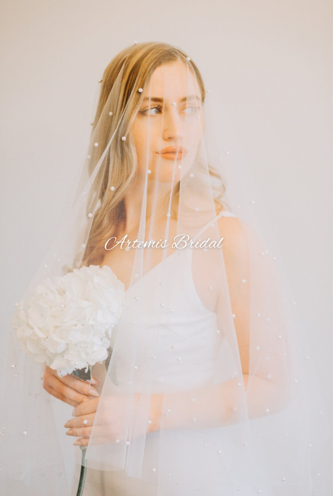 Daphne pearl Veil Cathdral Length, Cathedral Veil, Cathedral Wedding