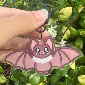 Brown bat acrylic keychain