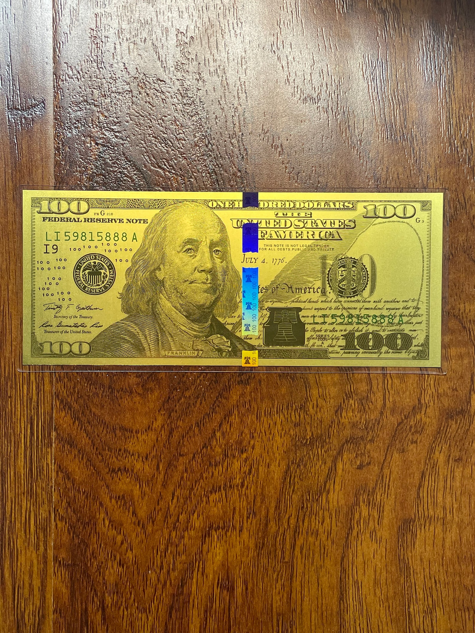 24k Gold Hundred Dollar Billpretty Nubiles