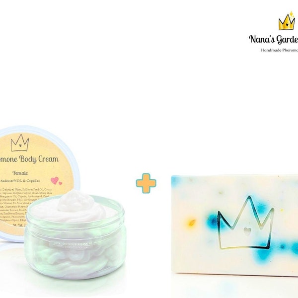 Nana's Garden Pheromone Soap Bar + Body Cream Combo