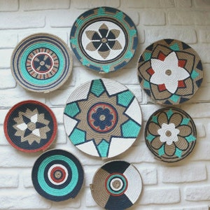 wall basket plate,bohemian wall decor,wicker wall tray,boho wall decor,african wall plates,wall decoration art,african wall basket plates