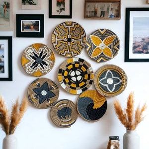 Wall basket decor, african wall basket, wicker wall tray, wall hangings, wall art, boho wall decor, farmhouse wall decor, hanger wall decor